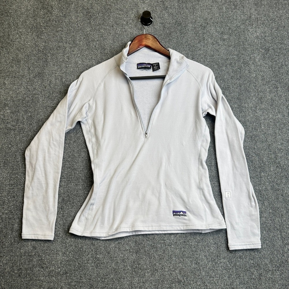 Vintage Patagonia R.5 Polartec‎ Quarter Zip Fleece Womens Small Light Blue USA